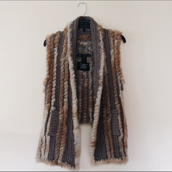 Marc Jacobs Knit Rabbit Fur Vest 